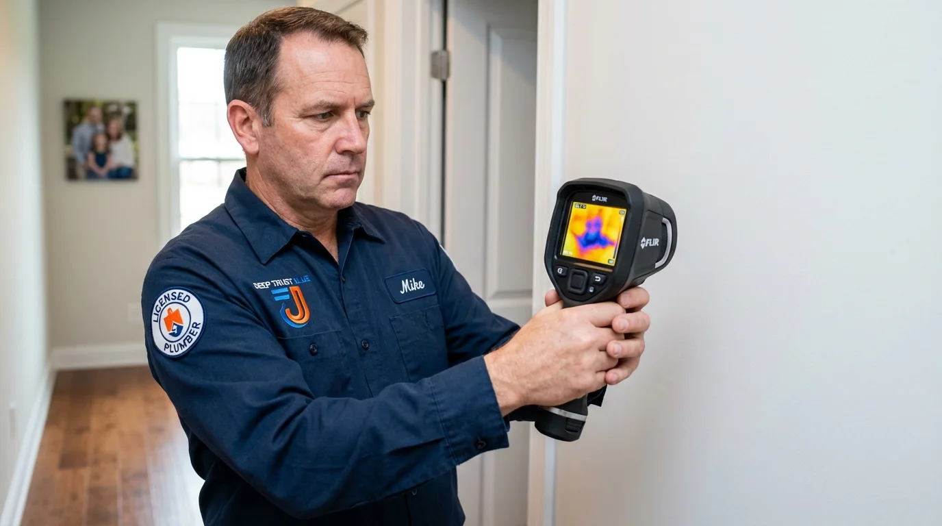 Thermal imaging leak detection by Johns Plumbing LLC in Cutler
